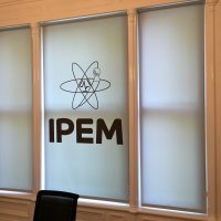 Roller Blinds for IPEM on Tadcaster rd with printed logo